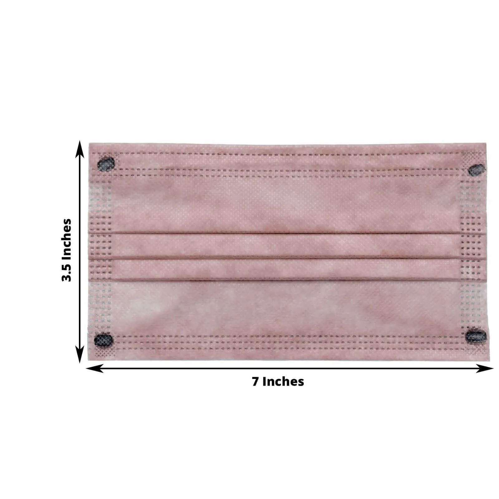 10 Pack Dusty Rose Disposable Face Mask Non Woven Mask with Ear Loop 3 Ply