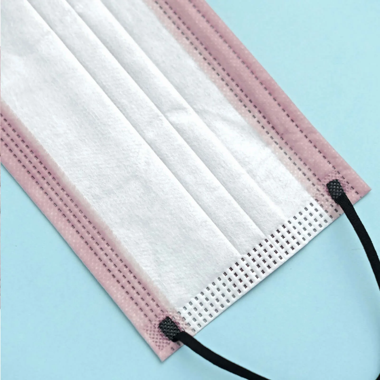 10 Pack Dusty Rose Disposable Face Mask Non Woven Mask with Ear Loop 3 Ply