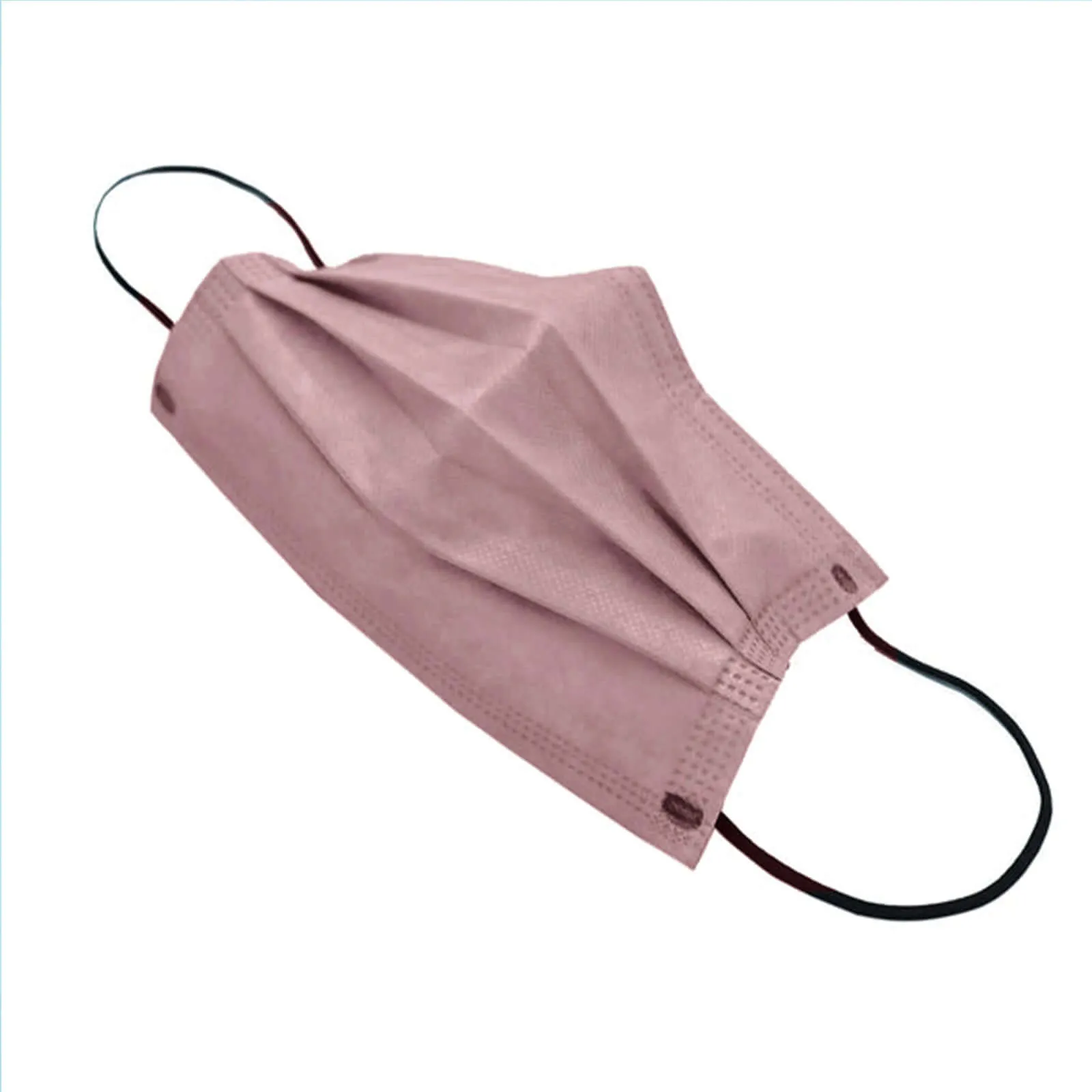 10 Pack Dusty Rose Disposable Face Mask Non Woven Mask with Ear Loop 3 Ply