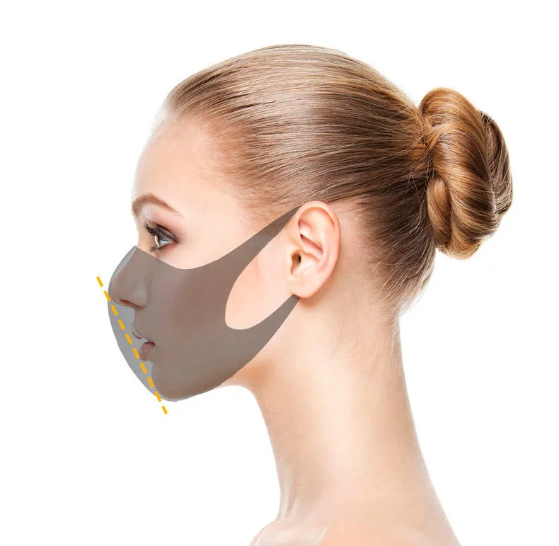 2 Pack Adult Reusable Fabric Face Masks-Gray