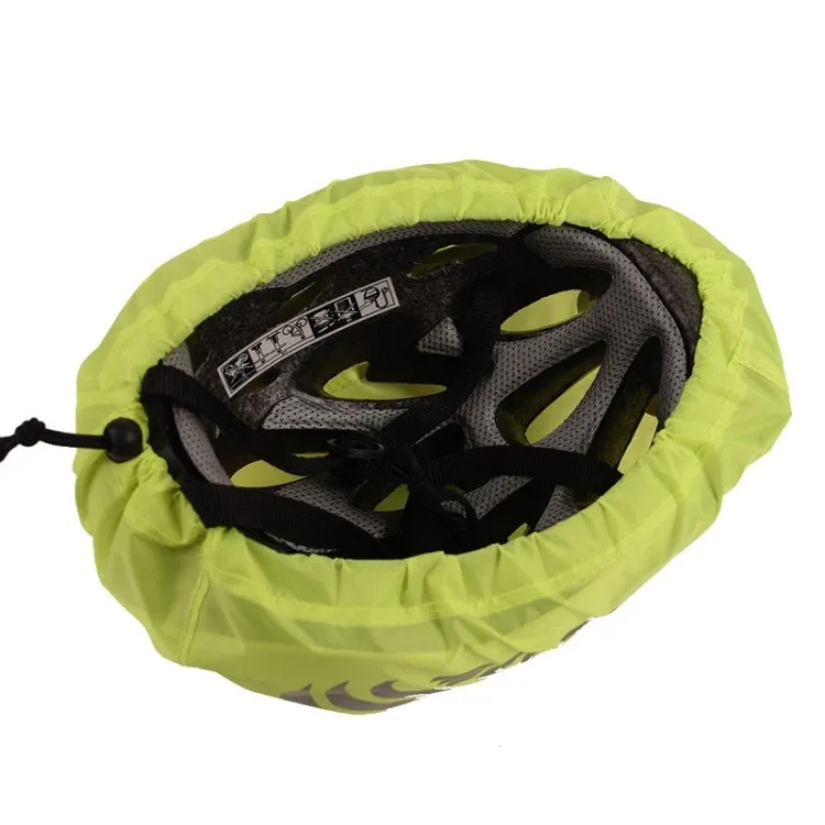 2 PCS Cycling Helmet Rain Cover Outdoor Reflective Safety Helmet Cover, Size: Free Size(Fluorescent Green (Style 2))