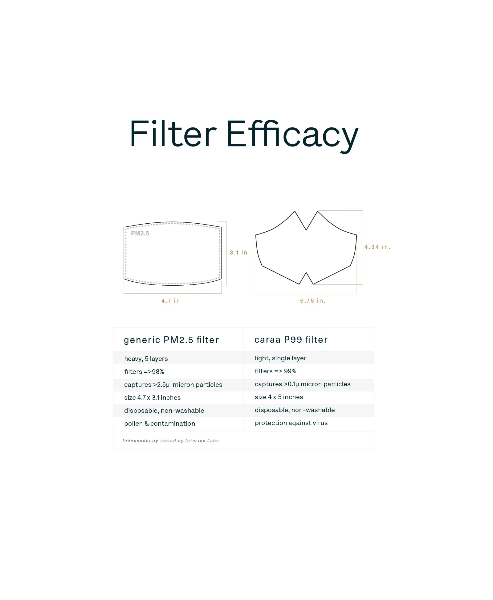 25 Fitted Mask Filters