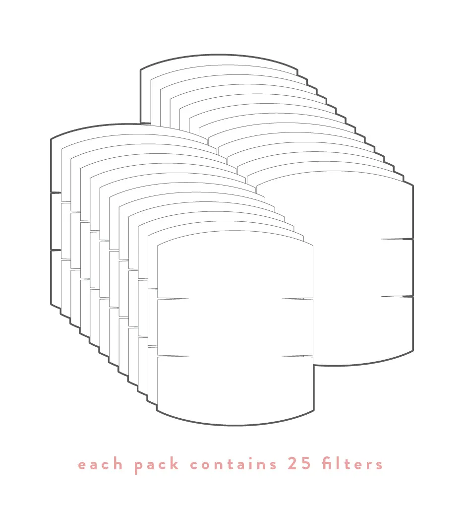 25 Pleated Mask Filters