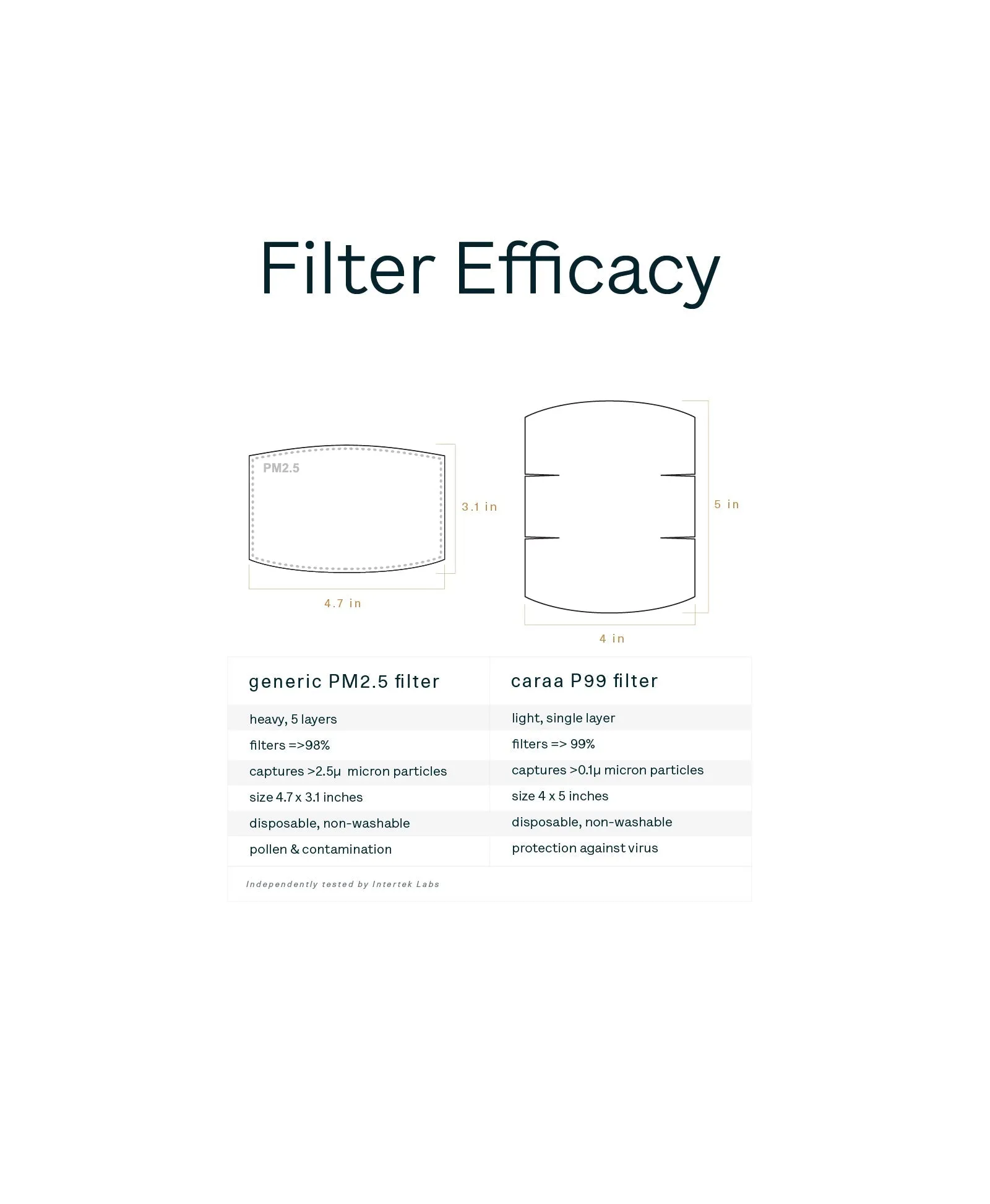 25 Pleated Mask Filters
