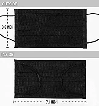 3-Ply Disposable Face Mask-BLACK