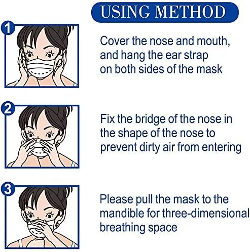 3-Ply Disposable Face Mask-BLACK