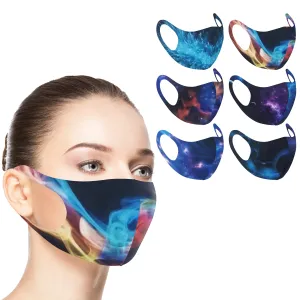 6-Pack: Fun Cosmic Design Print Masks