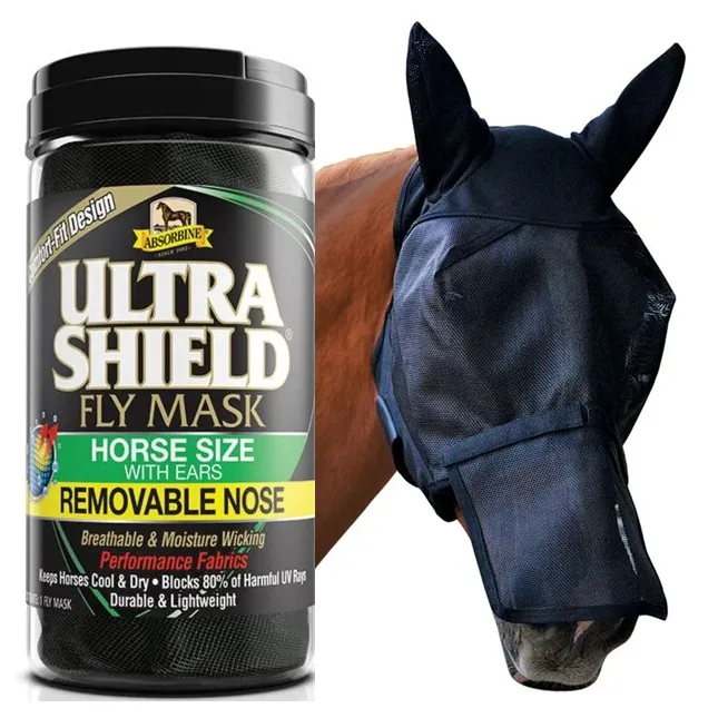 Absorbine UltraShield Fly Mask – With Ears and Removable Nose