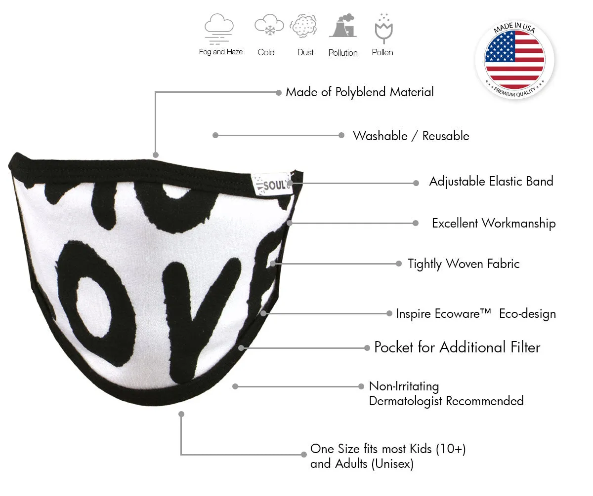 Air Soul MP7923FM 'Love' Protective Face Mask with Optional Filter