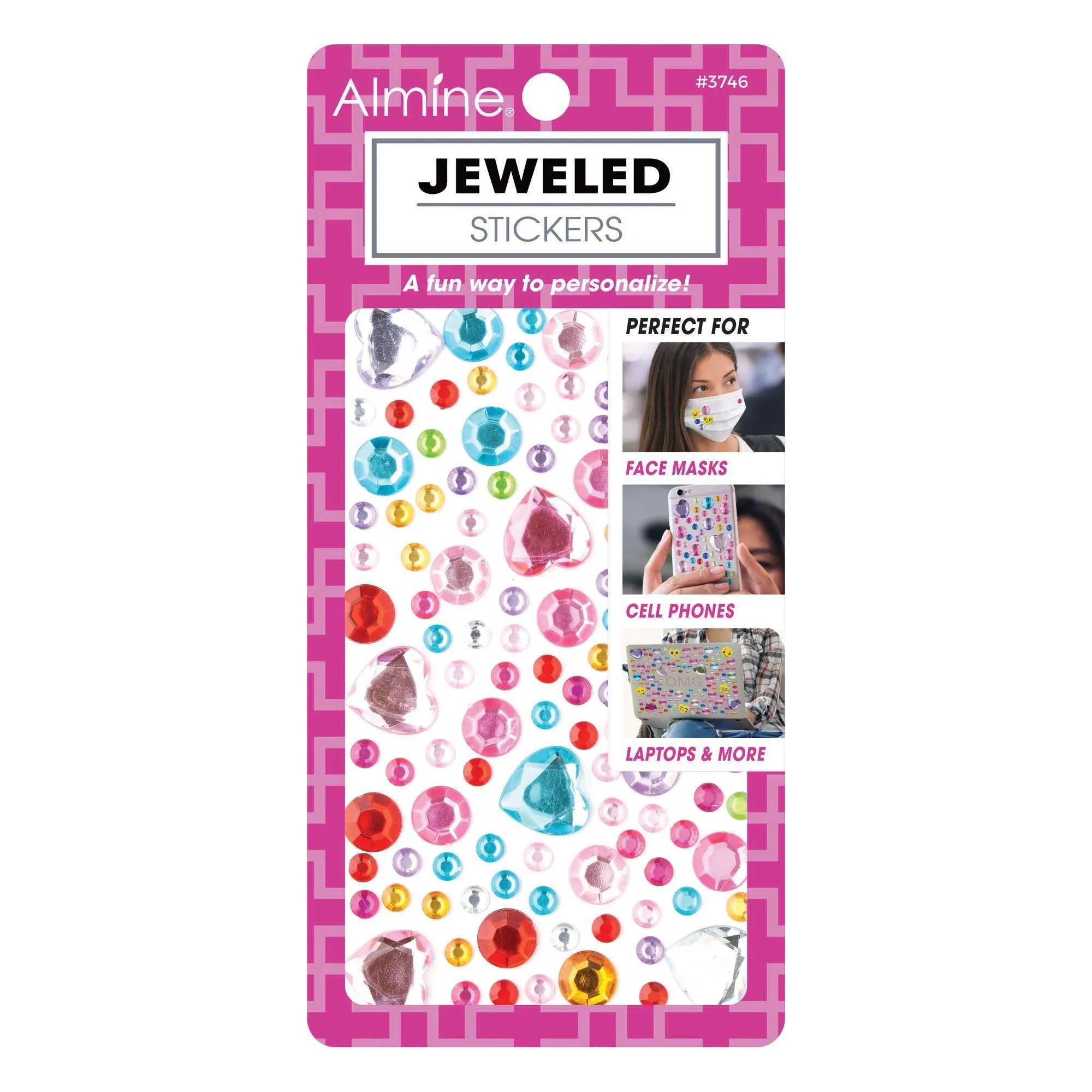 Almine Jeweled Stickers, Assorted