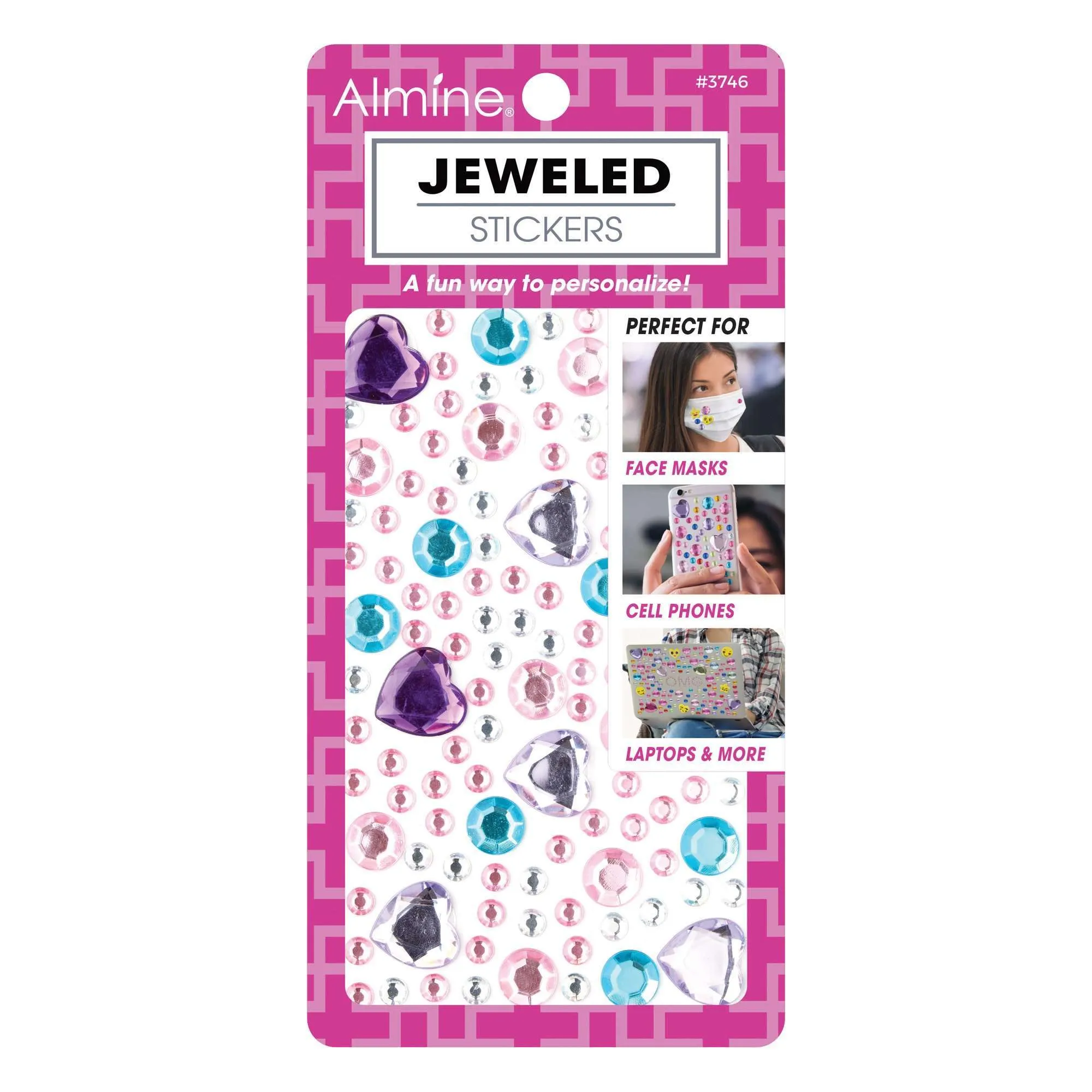 Almine Jeweled Stickers, Assorted