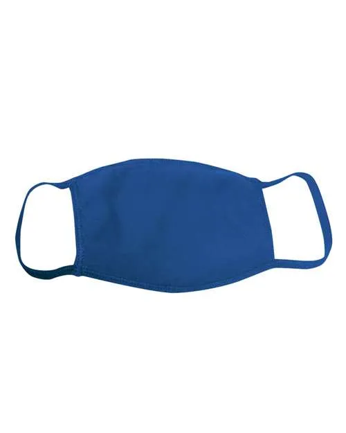 Bayside Youth USA-Made 100% Cotton Face Mask