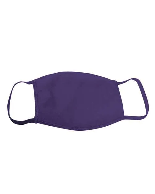 Bayside Youth USA-Made 100% Cotton Face Mask