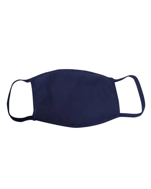 Bayside Youth USA-Made 100% Cotton Face Mask