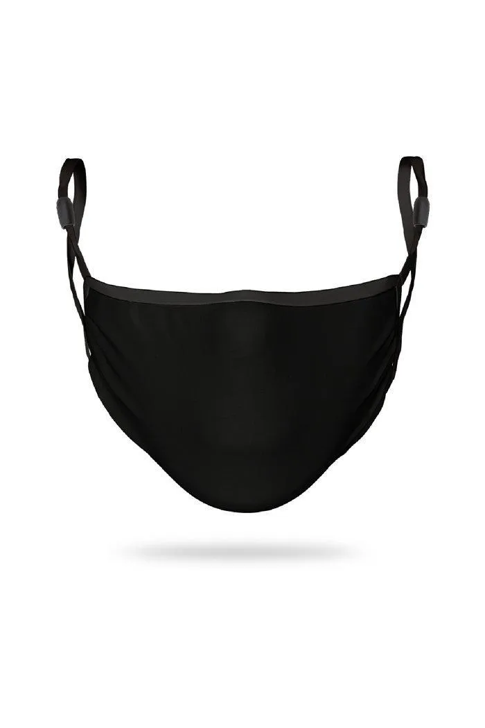 Black Combed Cotton Adults Adjustable 3 Layer Reusable Face Mask (including 2 Filters)