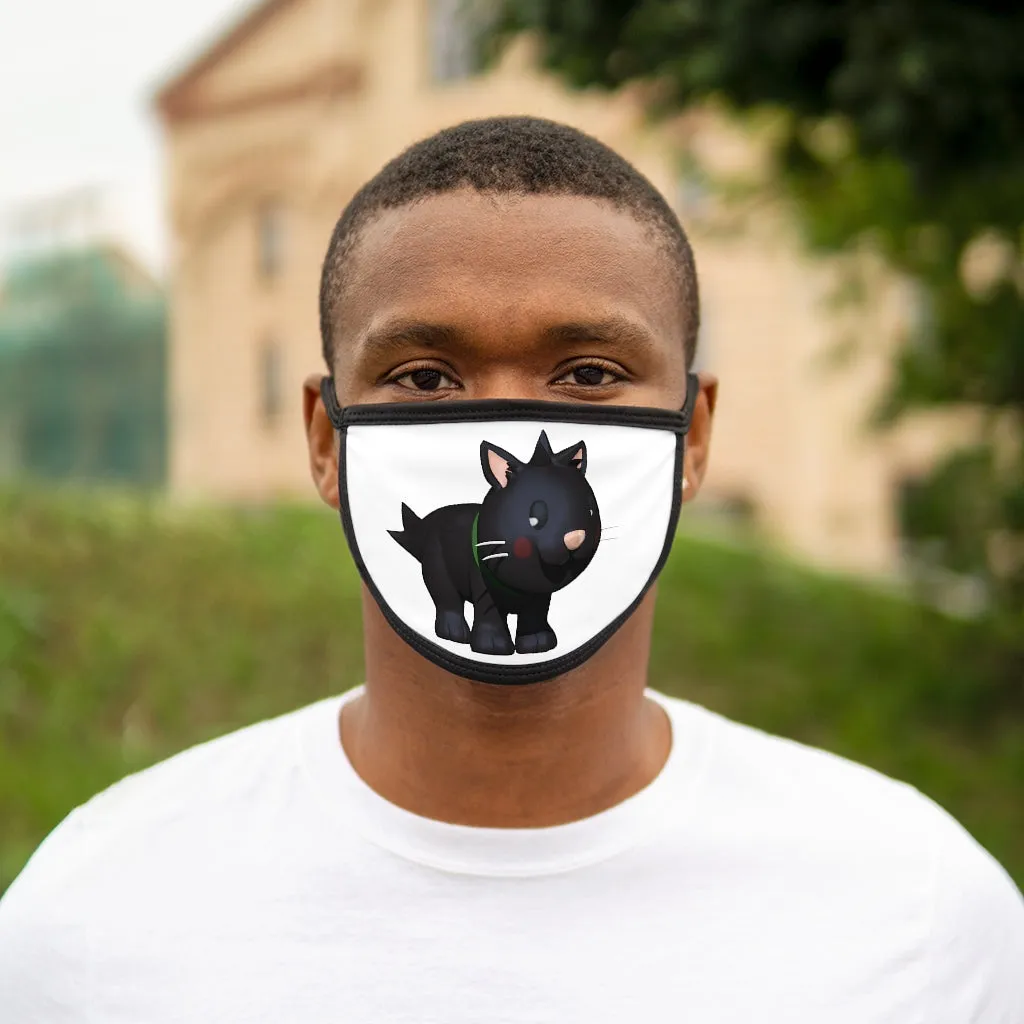Black Kitty Mixed-Fabric Face Mask