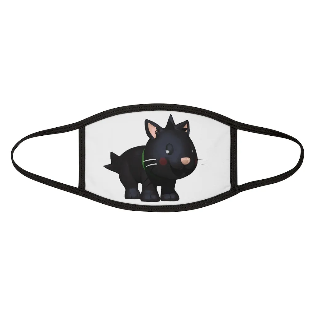 Black Kitty Mixed-Fabric Face Mask
