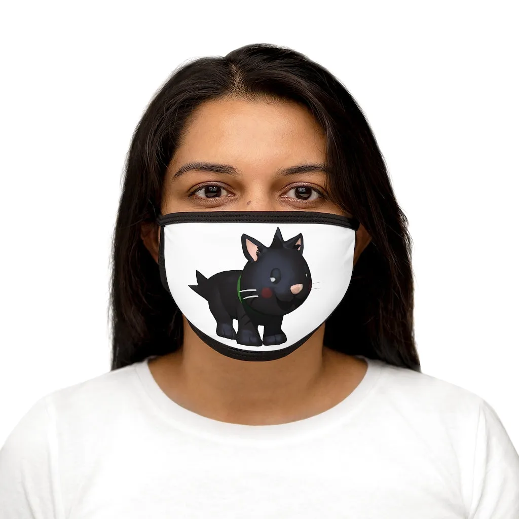 Black Kitty Mixed-Fabric Face Mask