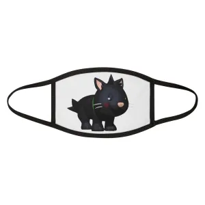 Black Kitty Mixed-Fabric Face Mask