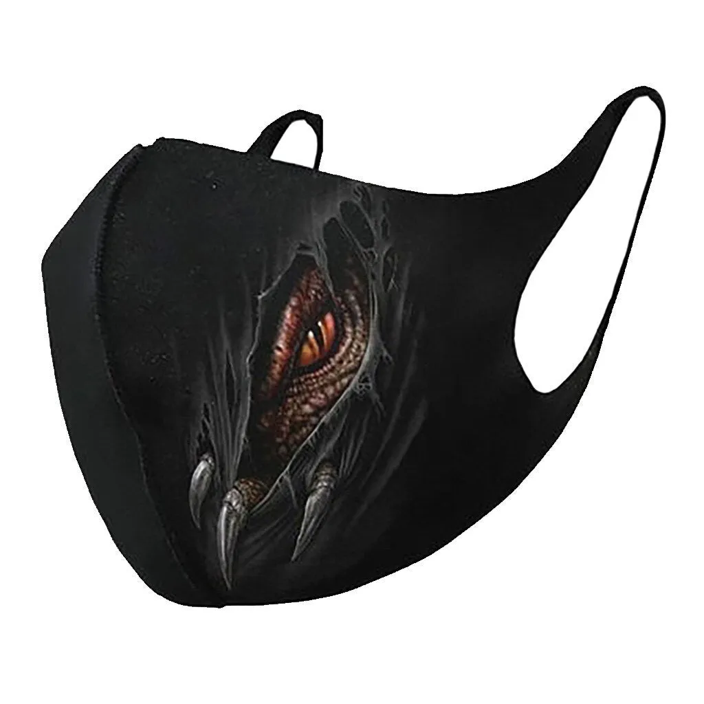 Bloody Rose 3d Print Gothic Punk Face Mouth Mask Reusable Dust Mask Washable Mascarillas Face Shield Masque Foggy Haze Halloween