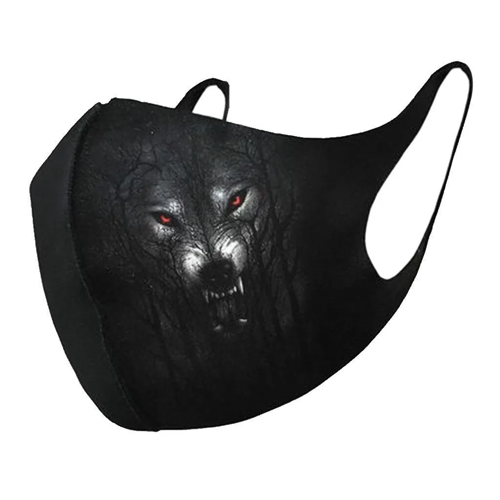 Bloody Rose 3d Print Gothic Punk Face Mouth Mask Reusable Dust Mask Washable Mascarillas Face Shield Masque Foggy Haze Halloween