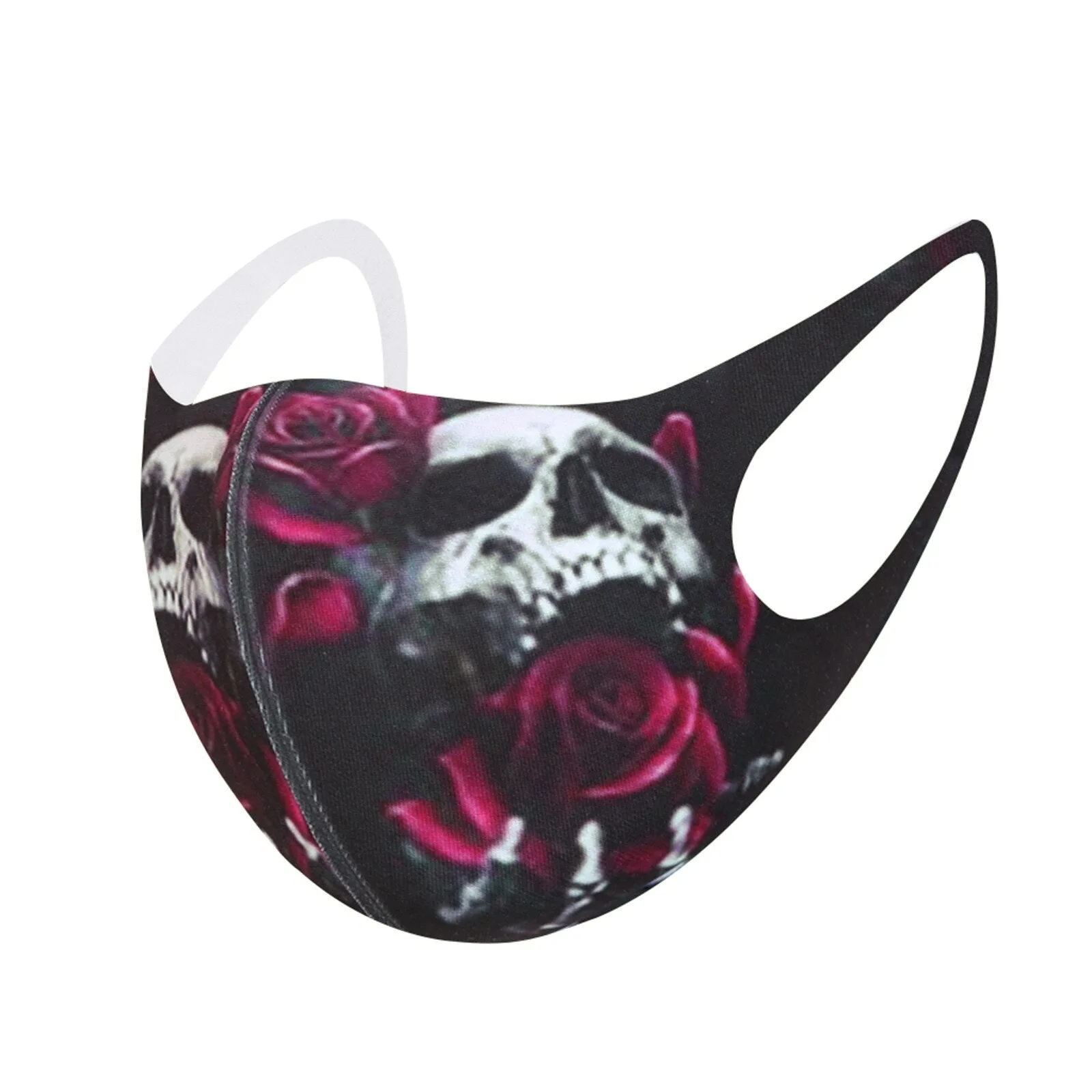 Bloody Rose 3d Print Gothic Punk Face Mouth Mask Reusable Dust Mask Washable Mascarillas Face Shield Masque Foggy Haze Halloween