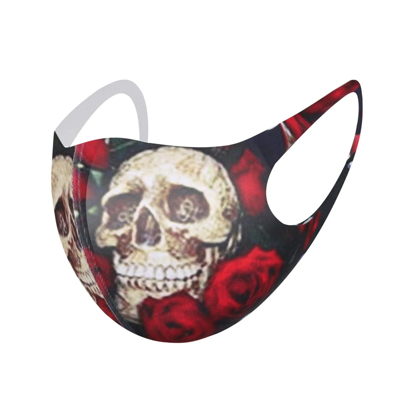 Bloody Rose 3d Print Gothic Punk Face Mouth Mask Reusable Dust Mask Washable Mascarillas Face Shield Masque Foggy Haze Halloween