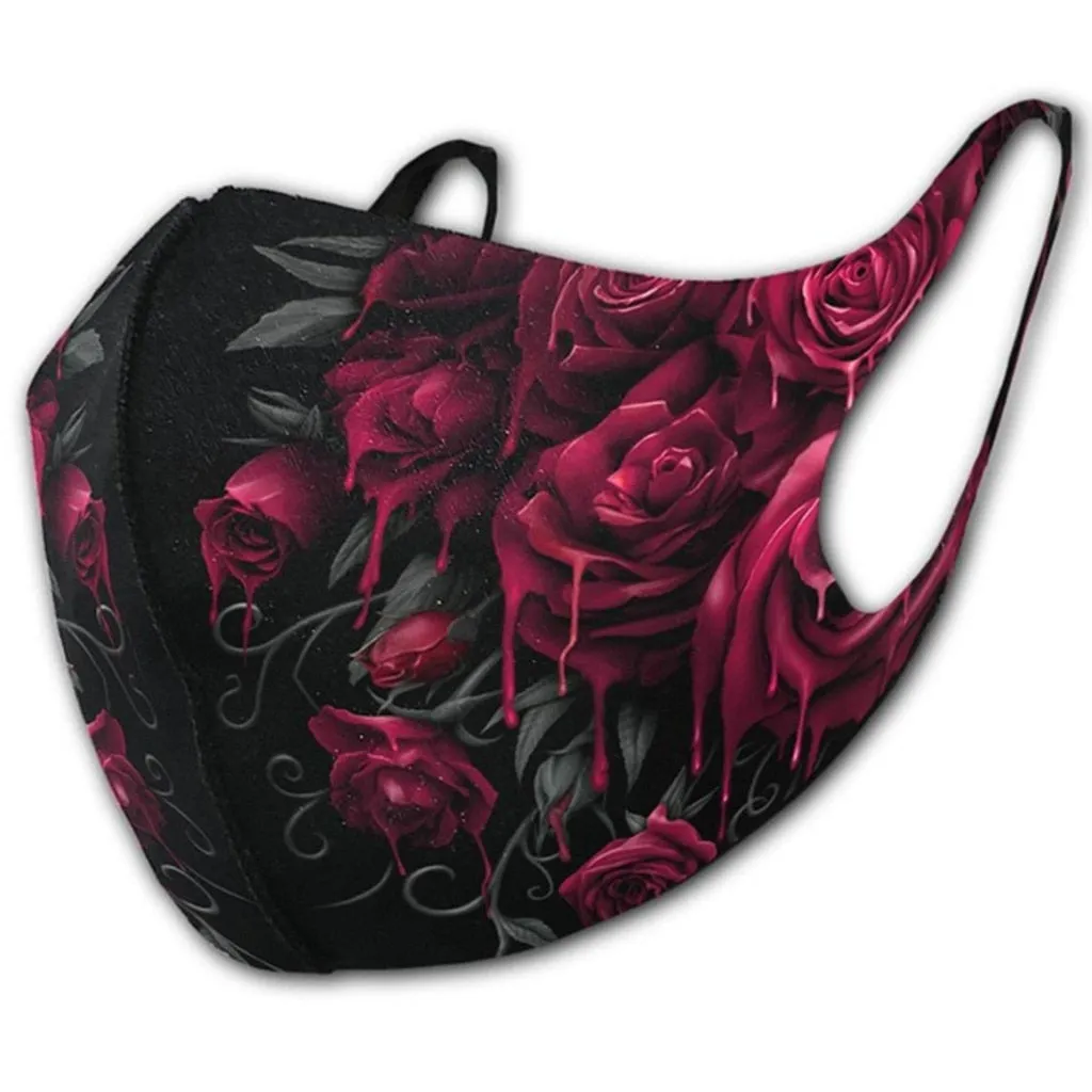 Bloody Rose 3d Print Gothic Punk Face Mouth Mask Reusable Dust Mask Washable Mascarillas Face Shield Masque Foggy Haze Halloween