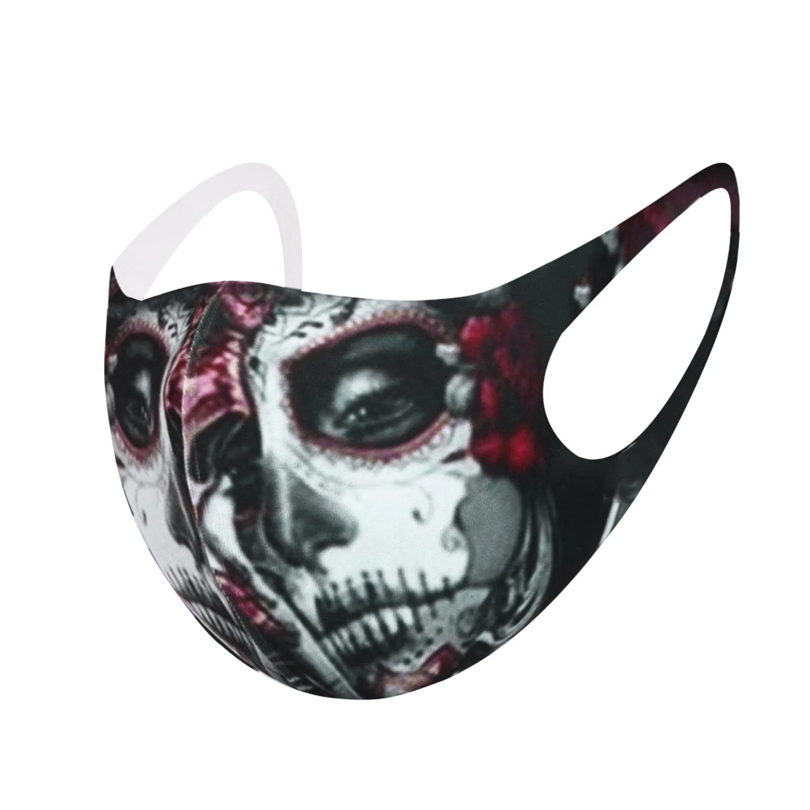 Bloody Rose 3d Print Gothic Punk Face Mouth Mask Reusable Dust Mask Washable Mascarillas Face Shield Masque Foggy Haze Halloween