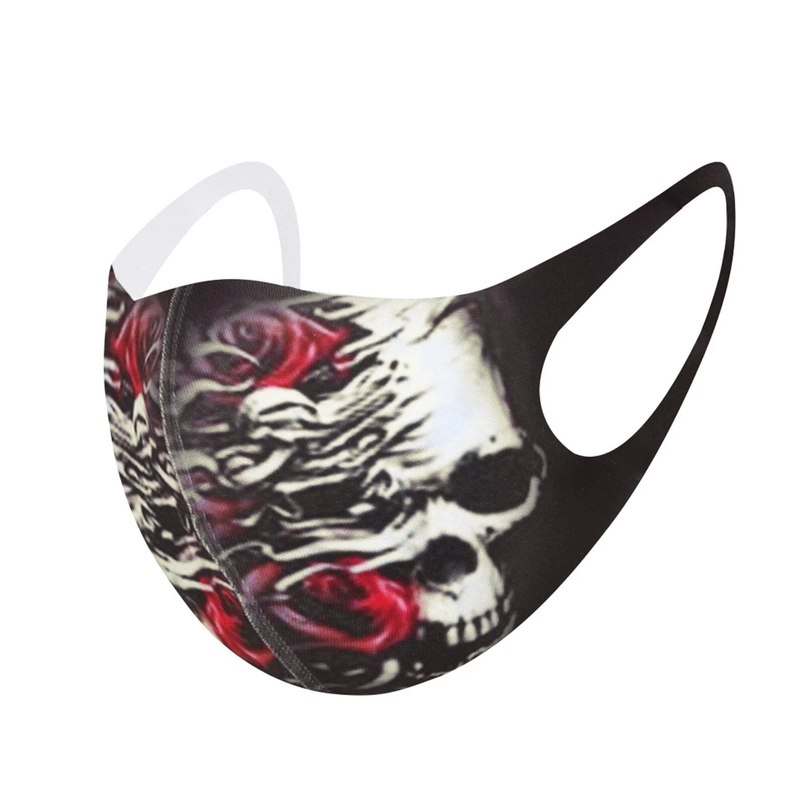 Bloody Rose 3d Print Gothic Punk Face Mouth Mask Reusable Dust Mask Washable Mascarillas Face Shield Masque Foggy Haze Halloween