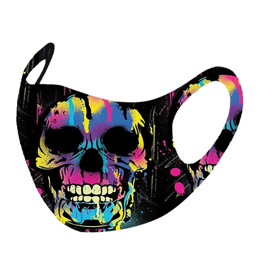 Bloody Rose 3d Print Gothic Punk Face Mouth Mask Reusable Dust Mask Washable Mascarillas Face Shield Masque Foggy Haze Halloween