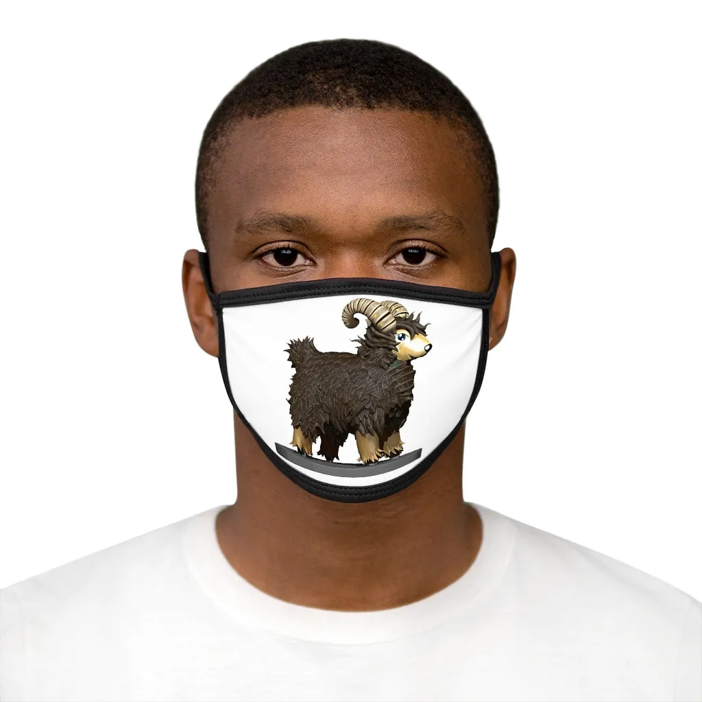 Brown Sheep Mixed-Fabric Face Mask