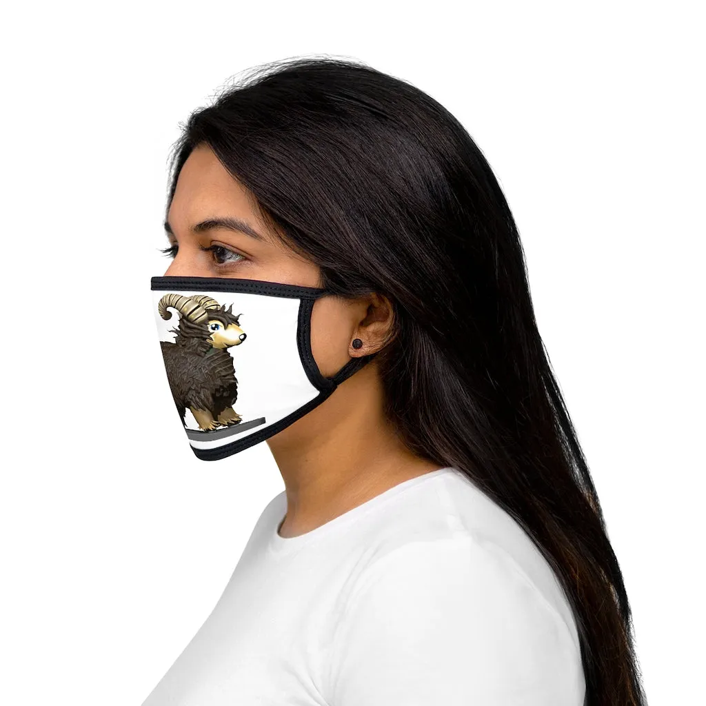 Brown Sheep Mixed-Fabric Face Mask