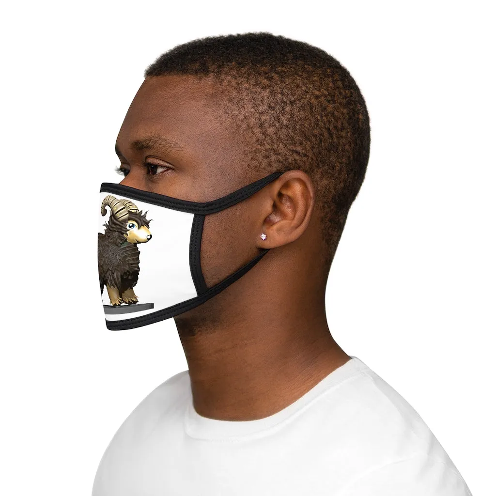 Brown Sheep Mixed-Fabric Face Mask