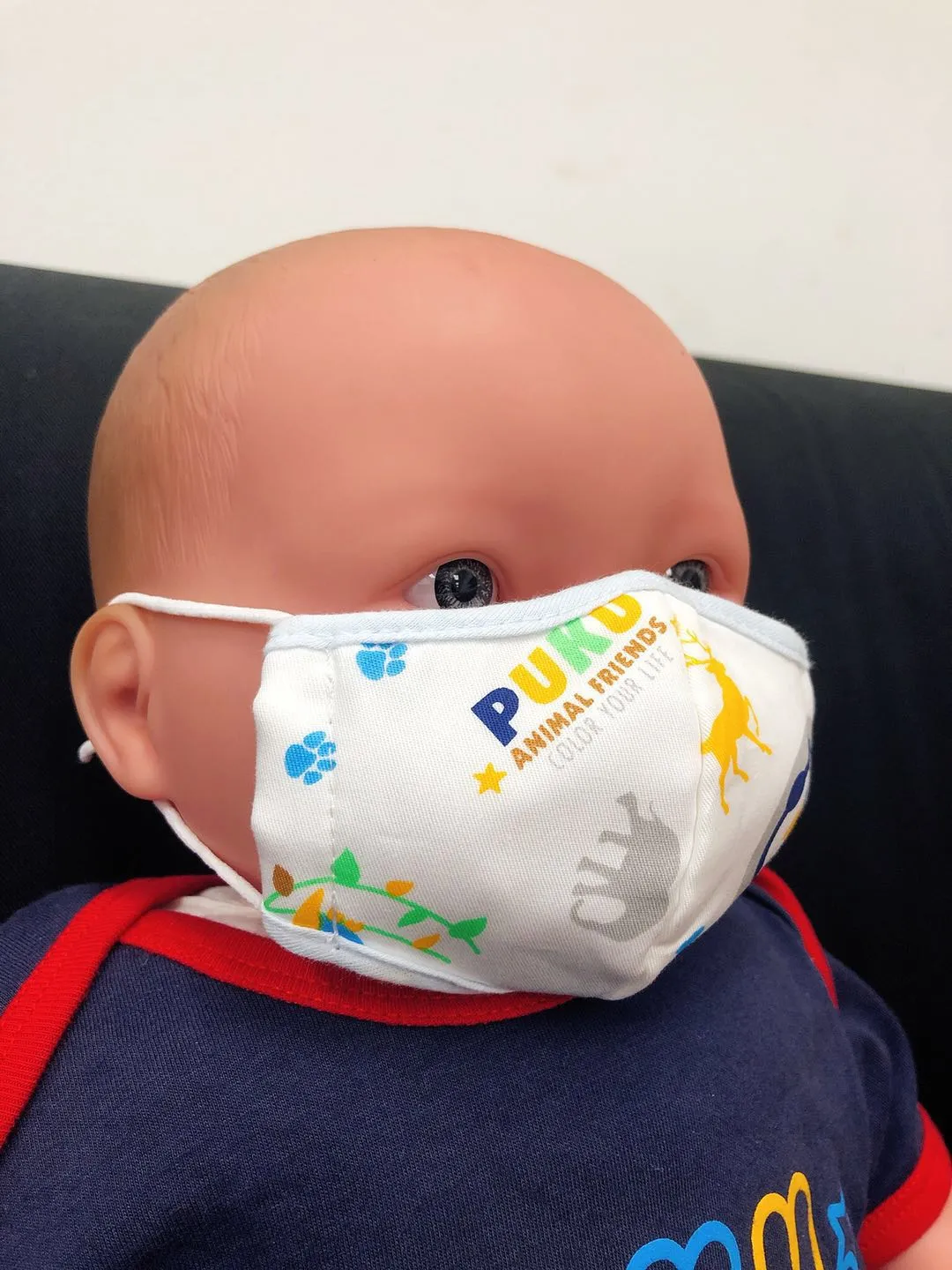 [Bundle Of 4] Puku Cotton Mouth Mask Pink - 2 Sizes
