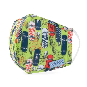 Cloth Face Mask - Ages 6-12 - 1 pack - Skateboards