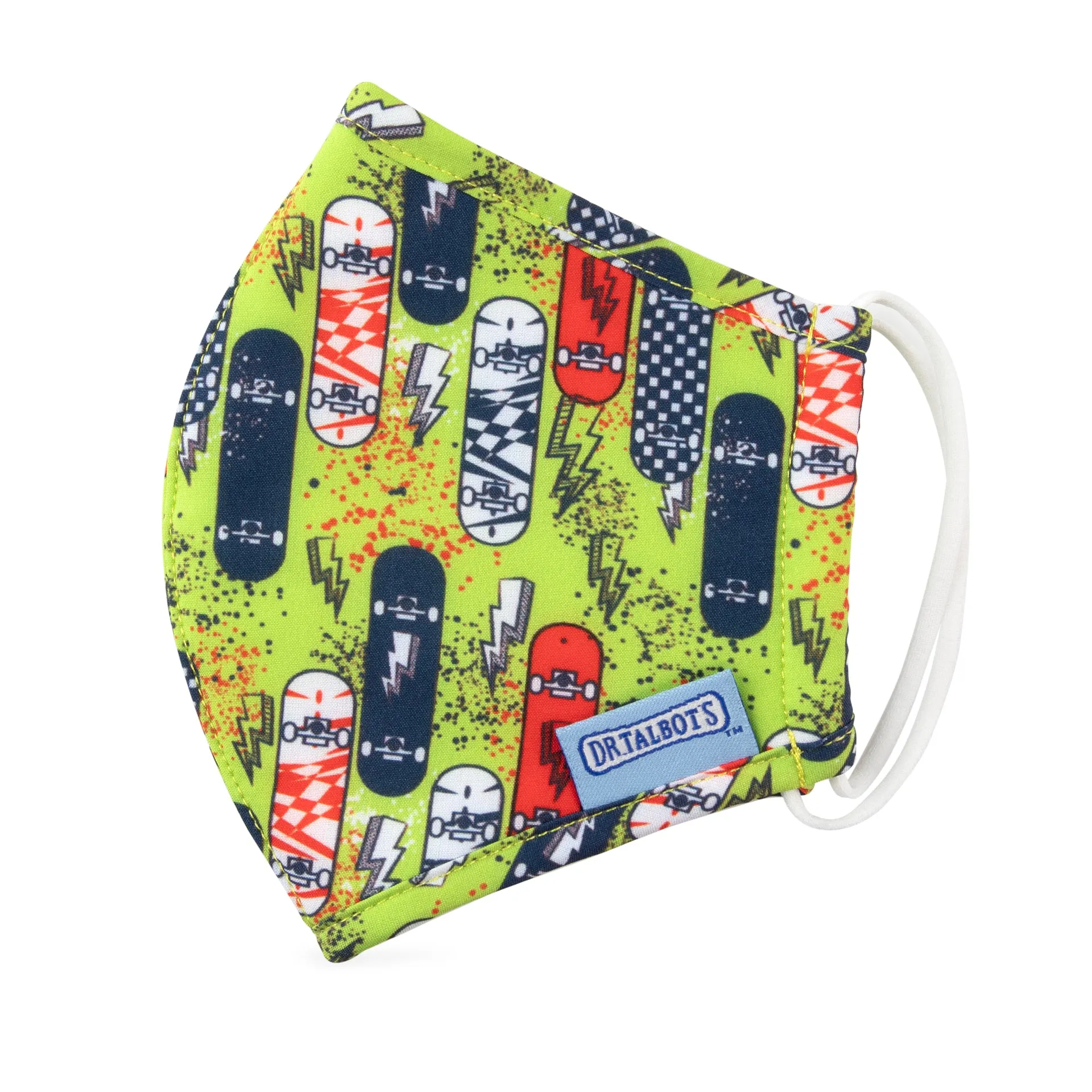 Cloth Face Mask - Ages 6-12 - 1 pack - Skateboards