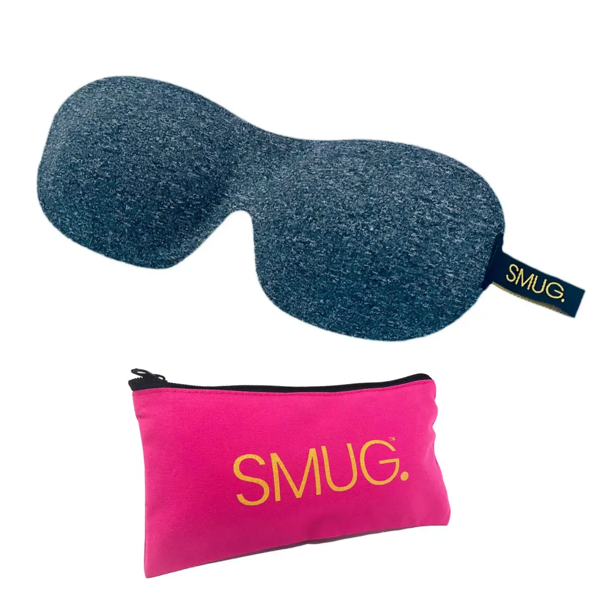 Dark Grey Marl Contoured 3D Blackout Sleep Mask
