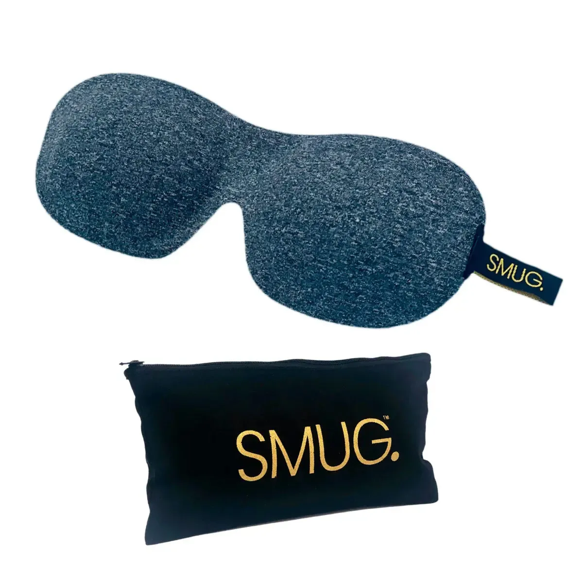 Dark Grey Marl Contoured 3D Blackout Sleep Mask