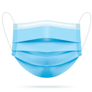 Earloop Face Masks, Light Blue, 50/Box