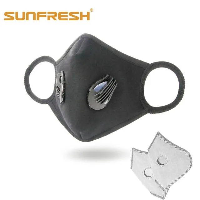Fashion  Cycling Face Mask Sport Training Mask N95 PM2.5 Anti-pollution Running Mask Activated Carbon Filter Washable Mask