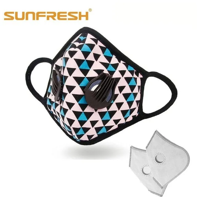 Fashion  Cycling Face Mask Sport Training Mask N95 PM2.5 Anti-pollution Running Mask Activated Carbon Filter Washable Mask