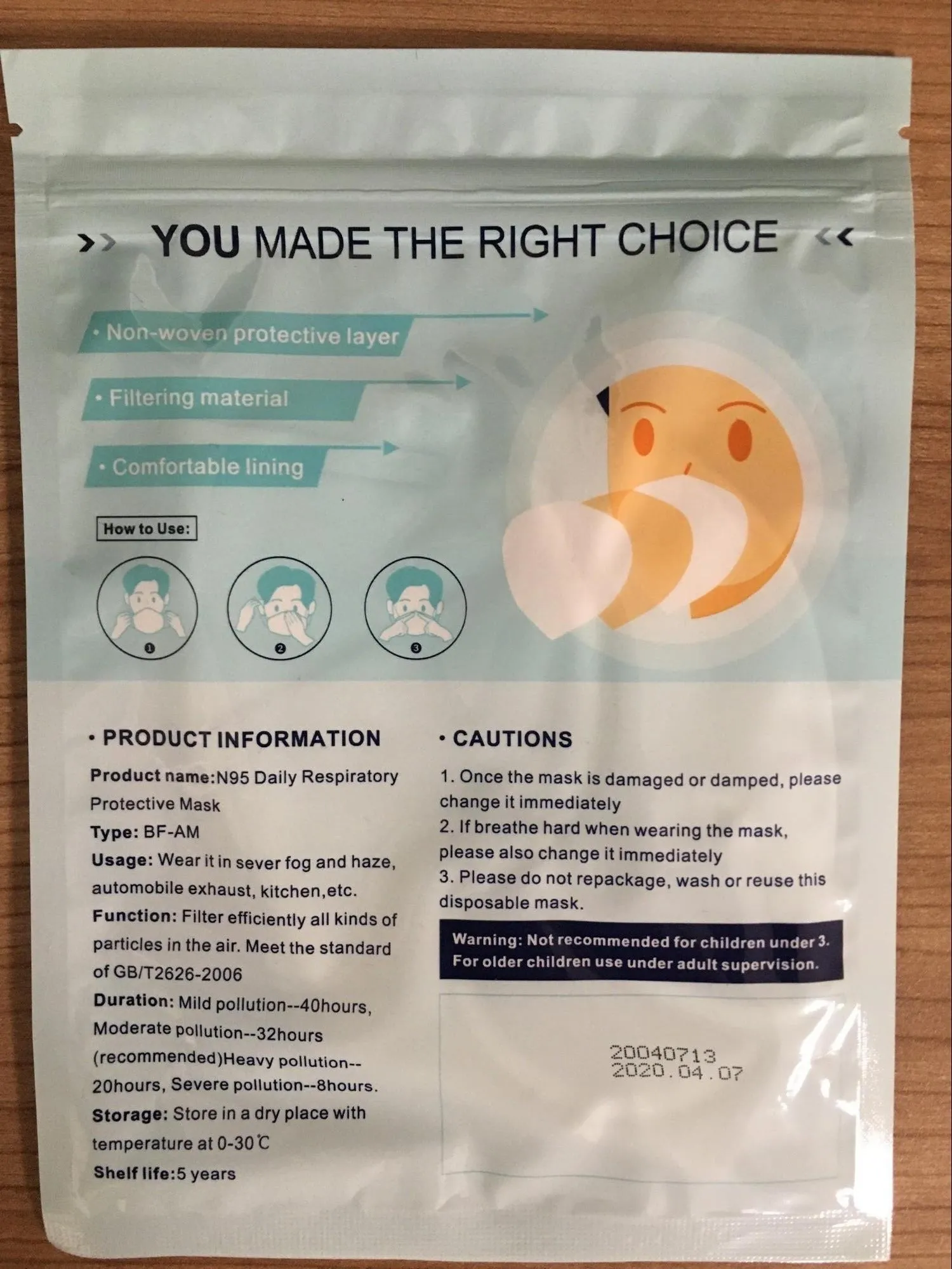 Final Sale: N95 Mask | Individually Wrapped | 20 Pack