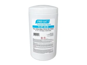 FREE-SAT 100 Wipes/Roll, 9 Canisters/Case, 70/30 IPA Blend