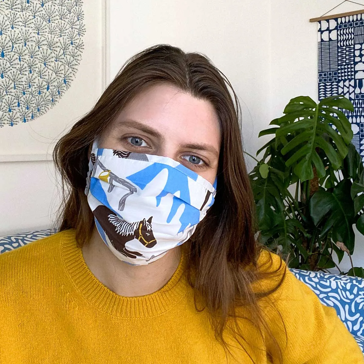 Horse Ranch Cotton Face Mask