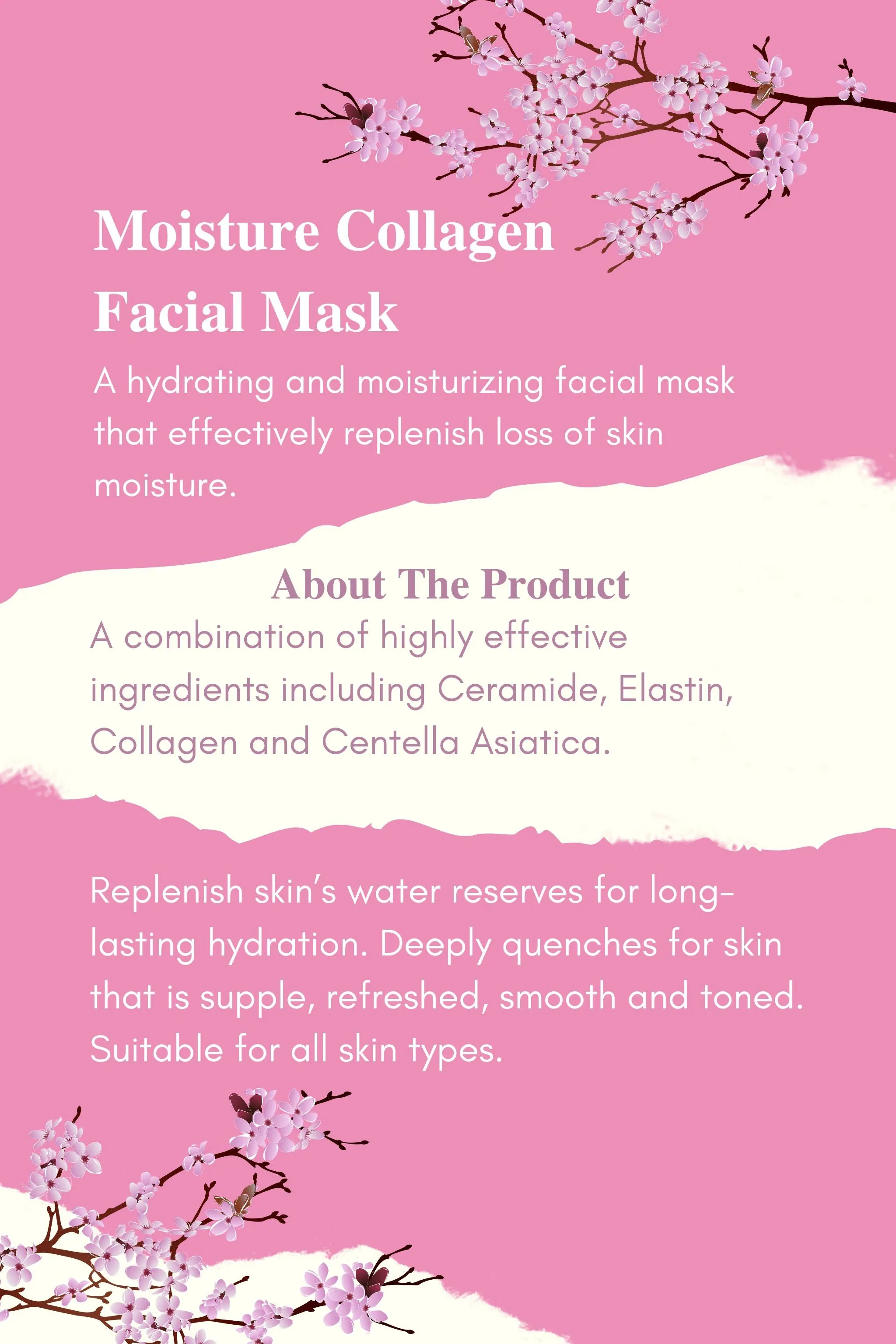 Japan B& Moisture Collagen Facial Mask