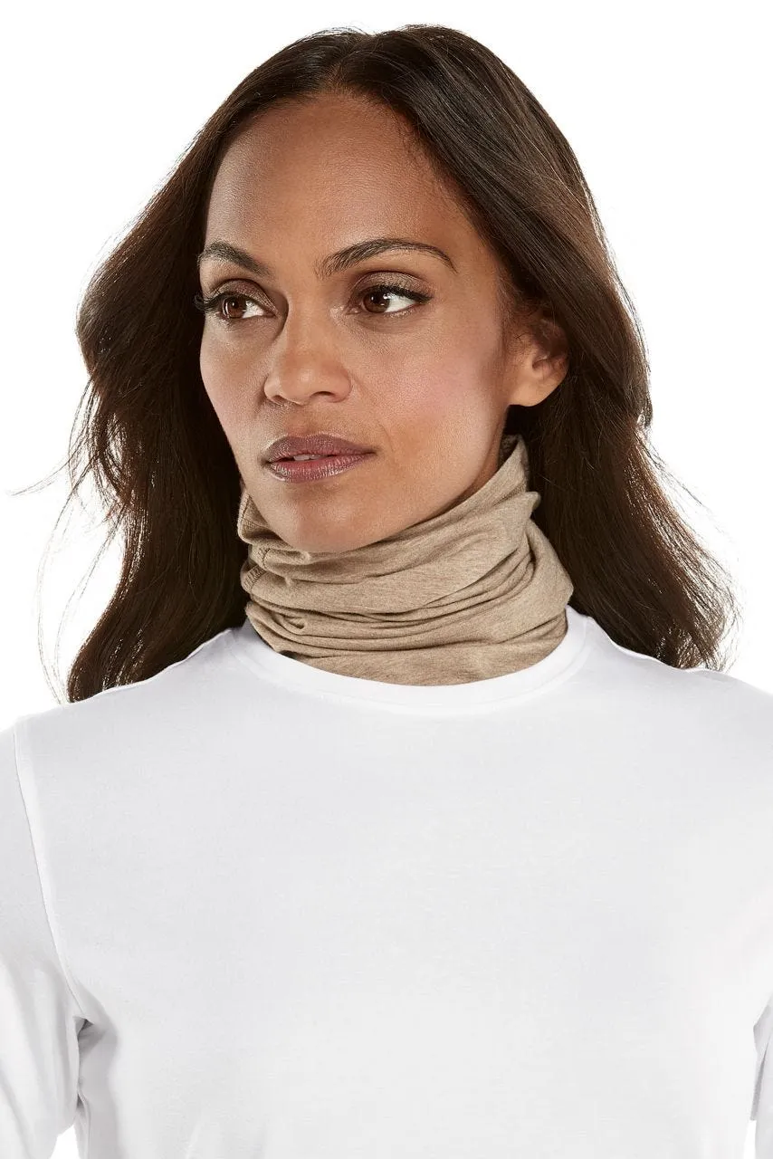 Key West Sun Neck Gaiter  |  Dark Taupe Heather