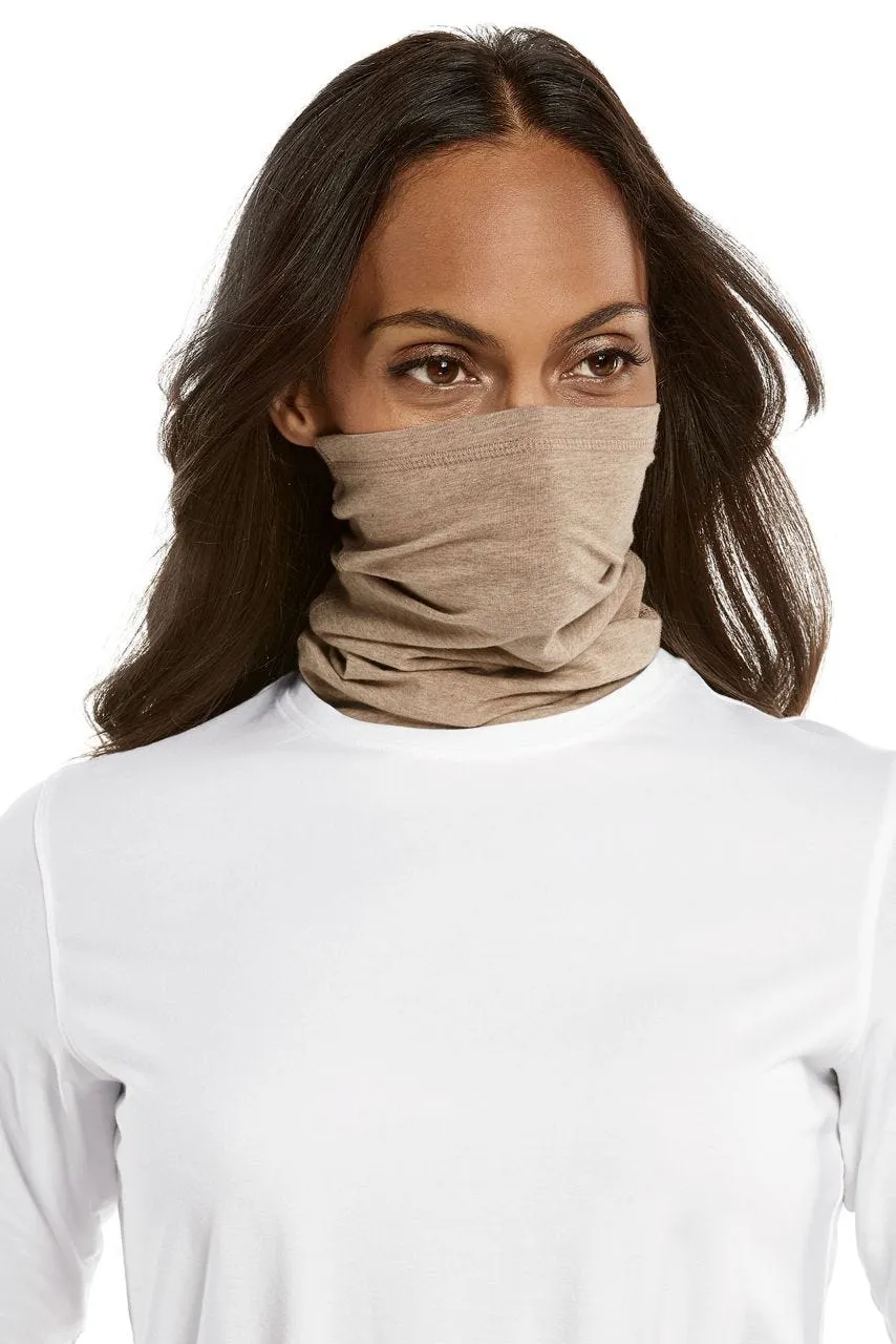 Key West Sun Neck Gaiter  |  Dark Taupe Heather