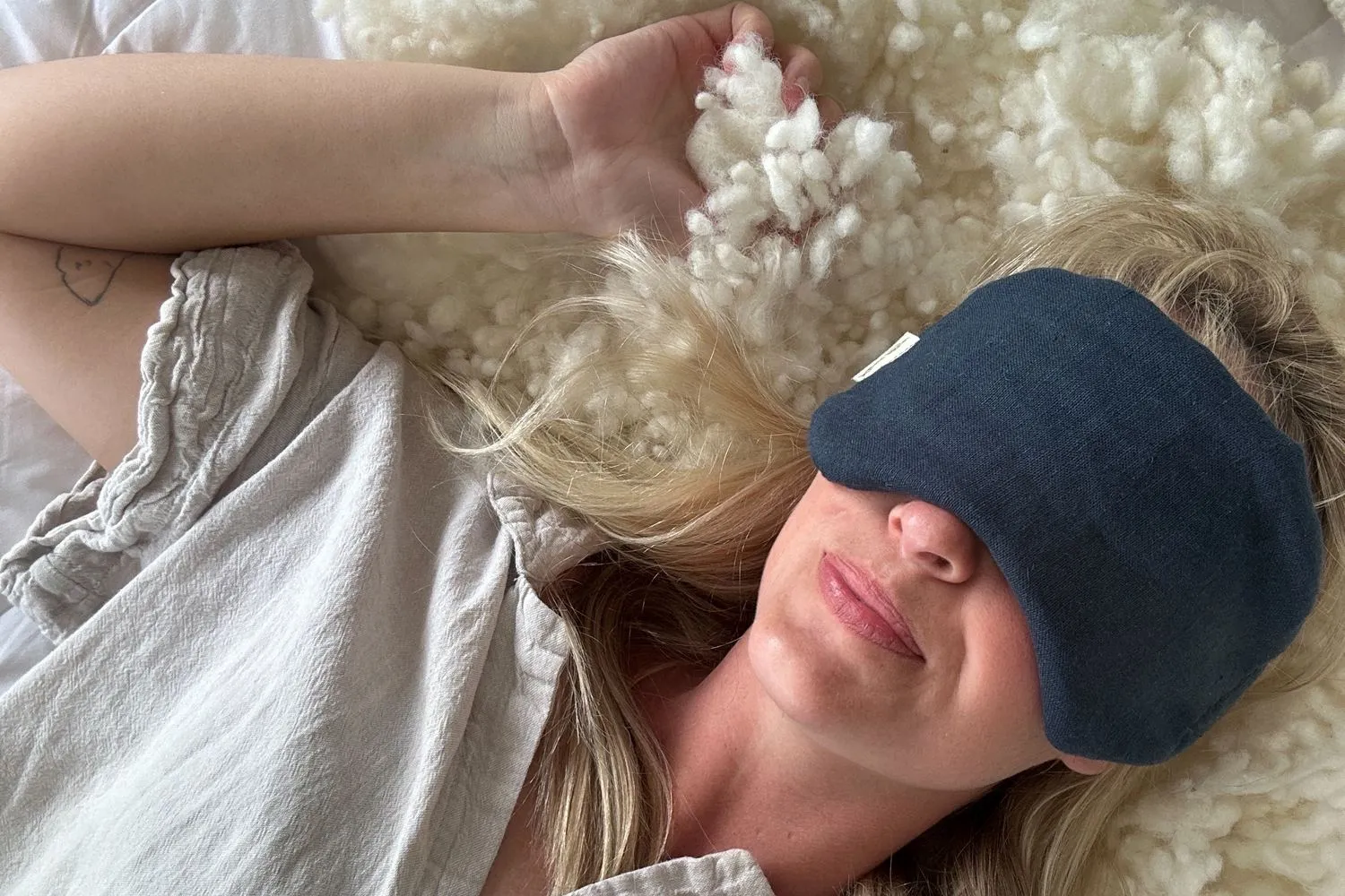 Linen Wisewool Sleep Mask