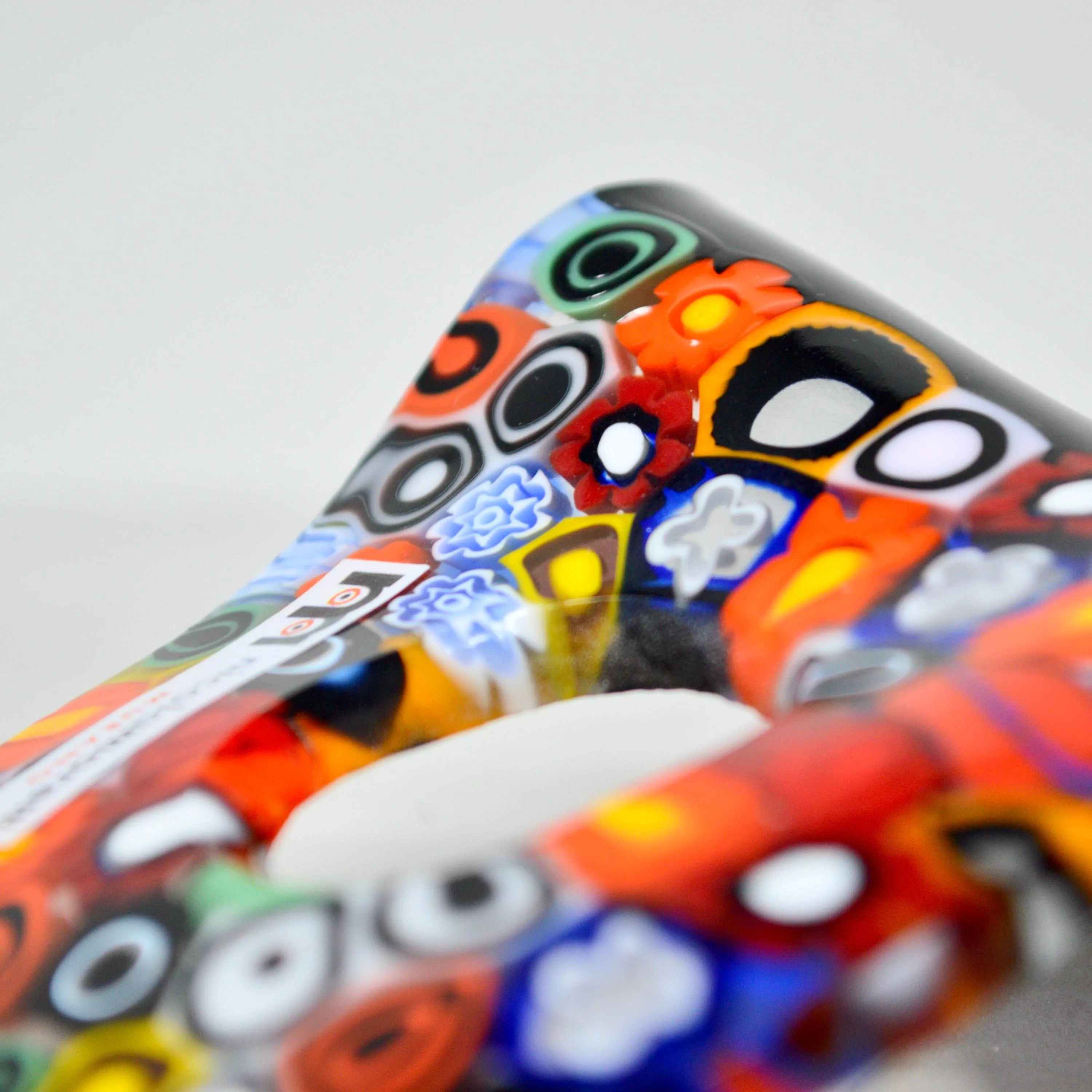 Murano Glass Millefiori Contemporary Art Mask, Made In Italy